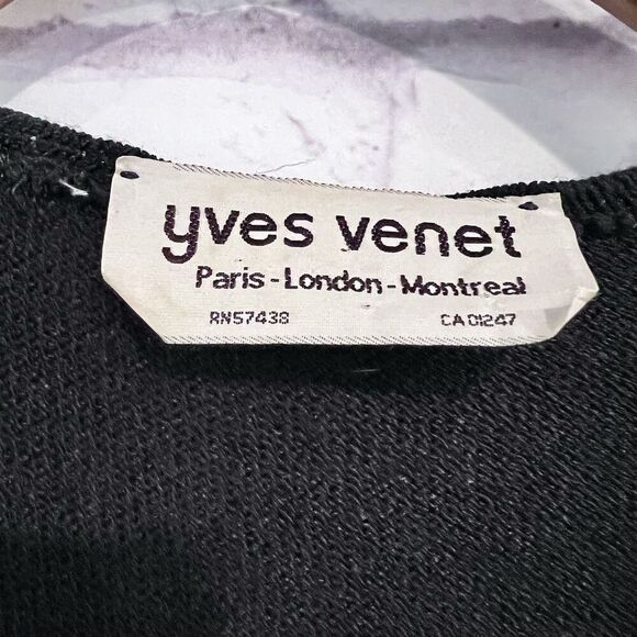 VINTAGE YVES VENET 80s/90s Retro Knit Sweater Size Large Pullover - Picture 5 of 8
